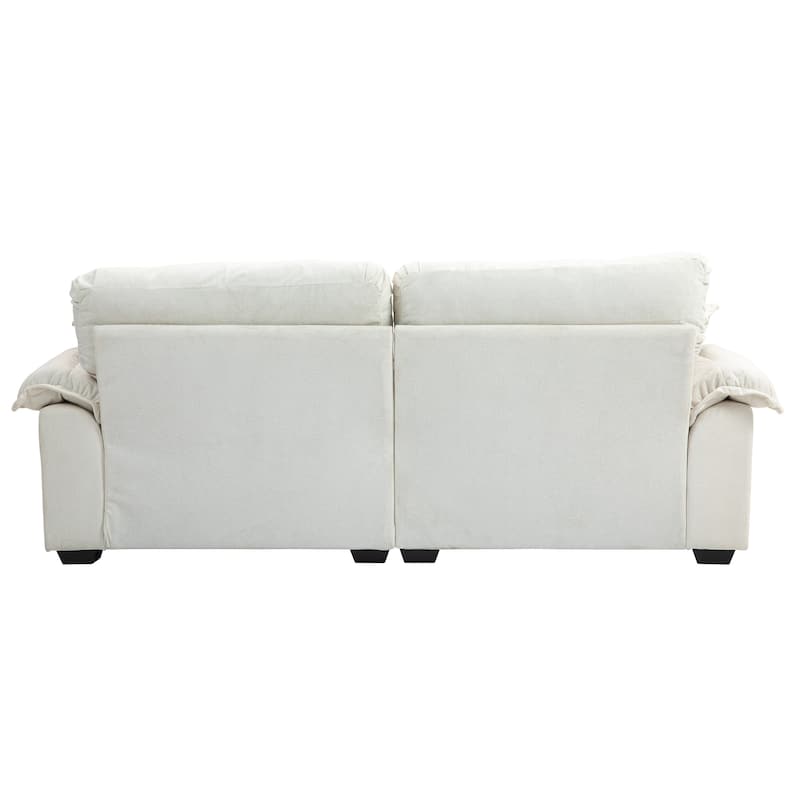 84" Chenille Sofa Small Sofa Loveseat Deep Seat Sofa Couch with 2 Throw Pillows & Memory Foam Lounge