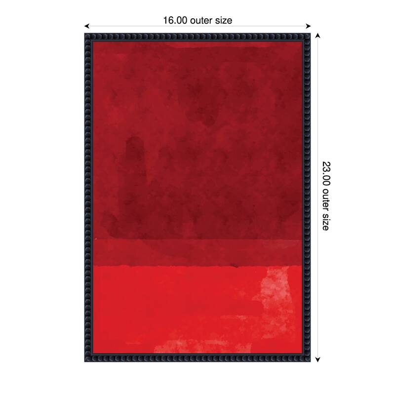 Minimal Watercolor #2 by Jay Stanley Framed Canvas Wall Art Print - 16 x 23 in