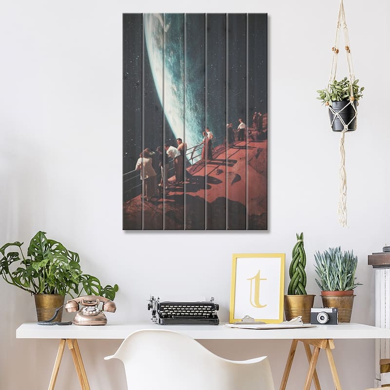 Missing the Ones we left Behind Print On Wood by Frank Moth - Multi-Color