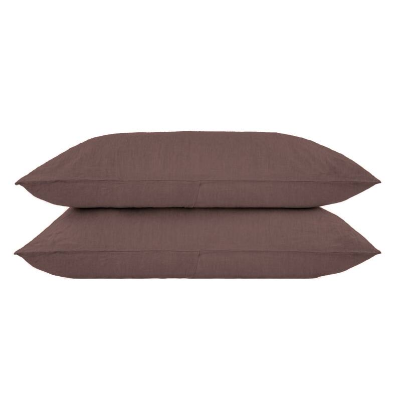 100% French Linen Pillowcase Set by BOKSER HOME