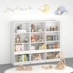 preview thumbnail 4 of 5, Kids Bookshelf Wall Mounted, 4-Tier Book Shelf Organizer, Tall Wooden Children's Bookcase, Storage Book Rack