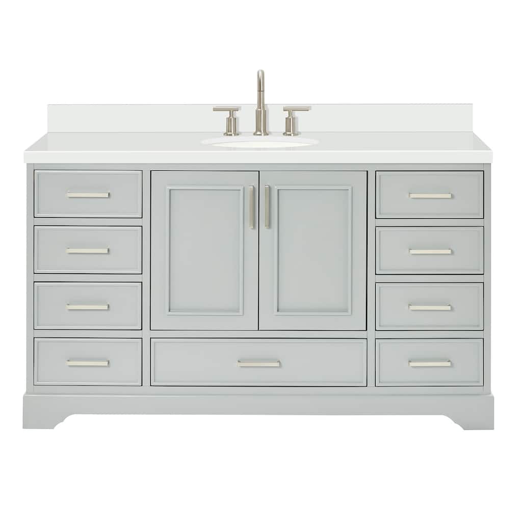 Ariel M061SWQOVO Stafford 61" Free Standing Single Basin Vanity Set