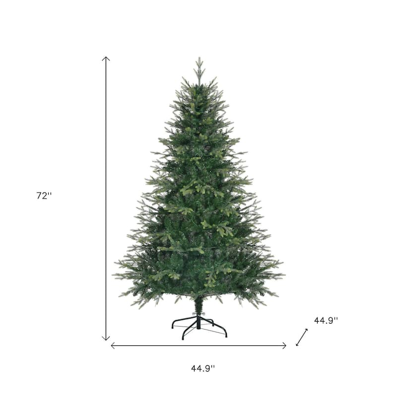 HomeRoots Three Piece Pre Lit Extra Full Frosted Pine Christmas Tree With Garland And Wreath Set
