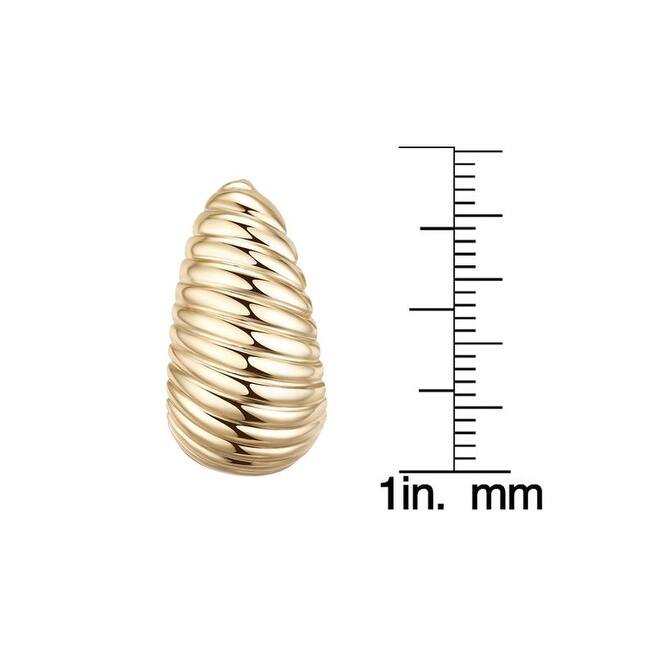 Victoria Townsend Gold Plated Stripe Dome Earrings