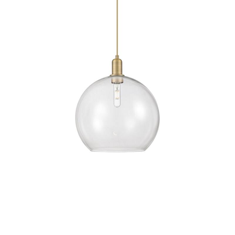 Innovations Lighting 716-1P-18-14 Athens Pendant Athens 14" Wide - Brushed Brass / Clear