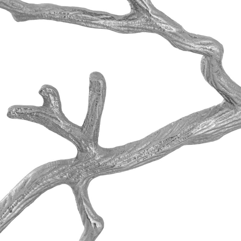 Elk Home Branch Nickel Metal 10 Inch Wide Candleholder