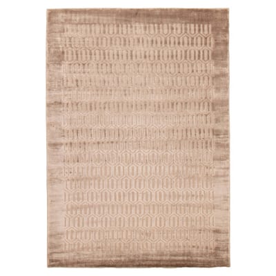 ECARPETGALLERY Hand Loomed Kashkuli Gabbeh Taupe Viscose Rug - 5'7 x 7'10