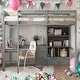 preview thumbnail 13 of 20, Modern Full Size Loft Bed with Built-in Desk，Storage Shelves and Drawers for Bedroom