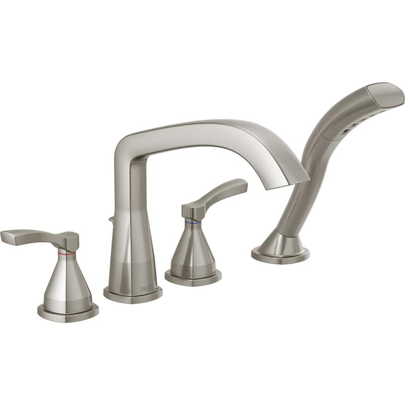 Delta Stryke Deck Mounted Roman Tub Filler with Lever Handles and