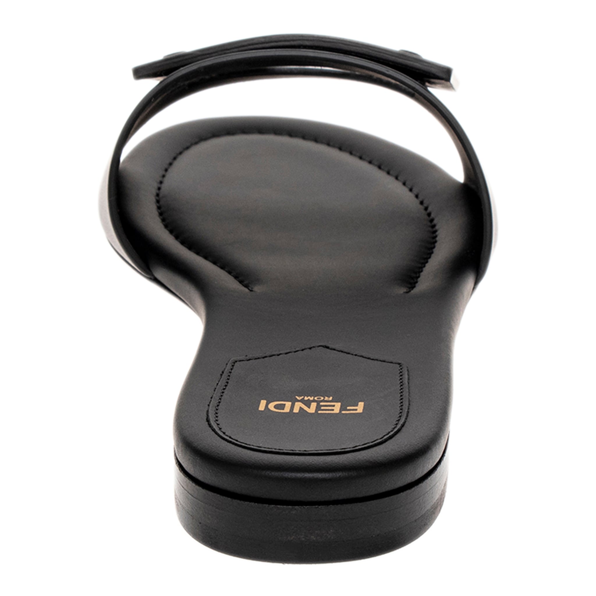 Fendi Baguette Slides - Black - Overstock - 42859979