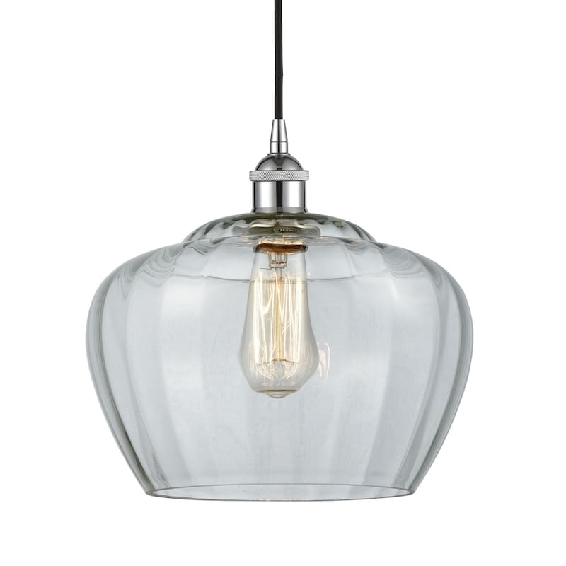 Innovations Lighting 616-1P-12-11-L Fenton Pendant Fenton 11" Wide - Polished Chrome / Clear