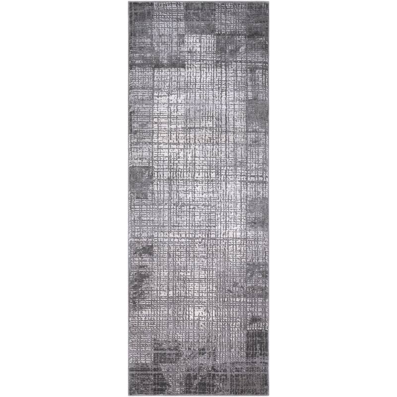 Jaden Tonal Abstract Grey Area Rug - 2' 7" x 7' 6"
