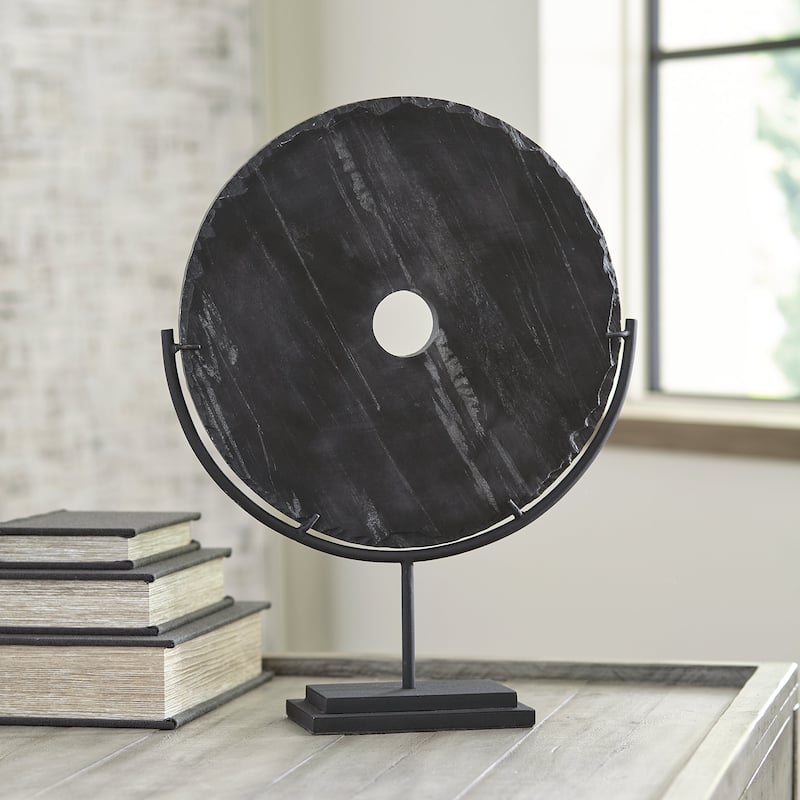 Signature Design by Ashley Jillsen Black Sculpture - 16.5"W x 13"D x 17.25"H