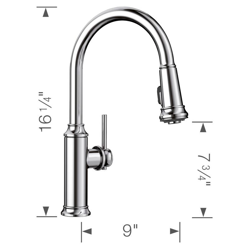 Blanco Empressa 1.5 GPM Kitchen Faucet With Pull-Down Spray
