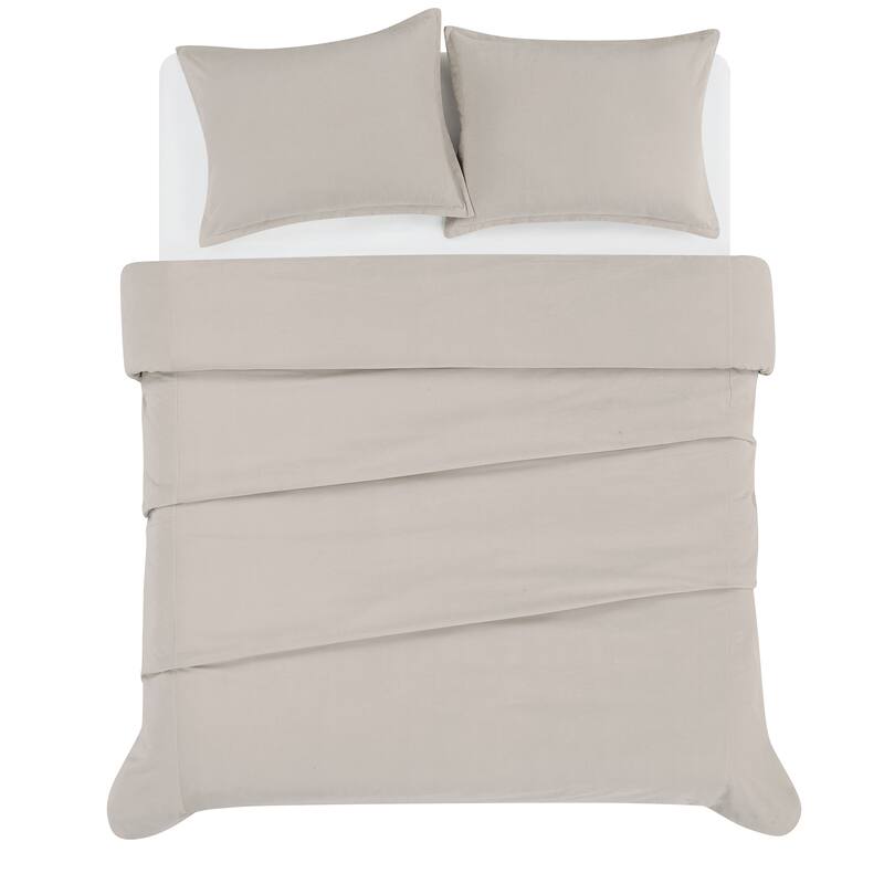 Brooklyn Loom Matte Cotton Velvet Comforter Set