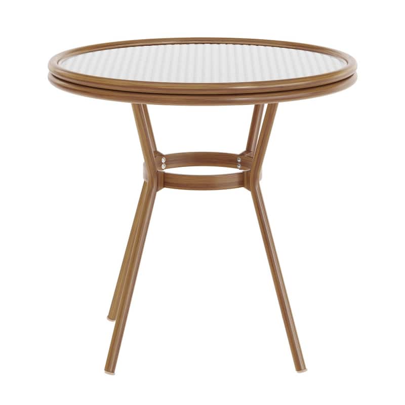 Indoor/Outdoor Commercial Glass Top Bistro Table