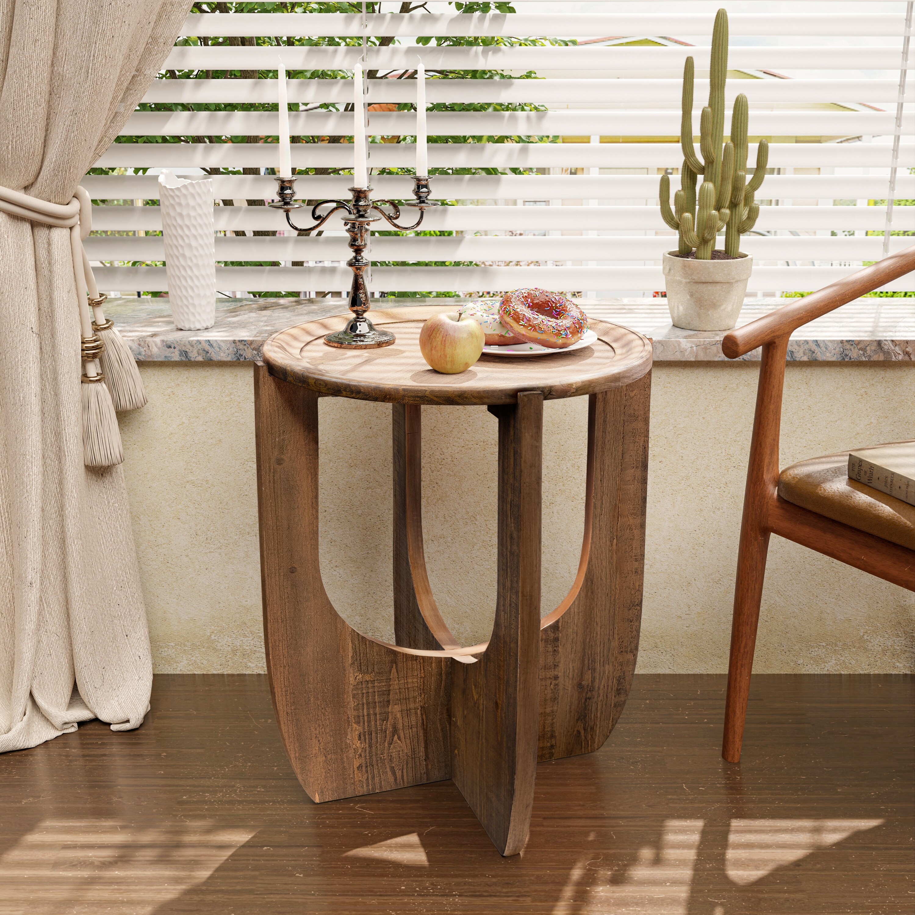 COZAYH Rustic Farmhouse End Table French Country Accent Side Table for Living Room Small Spaces Modern Round Bed Bath Beyond 38189230