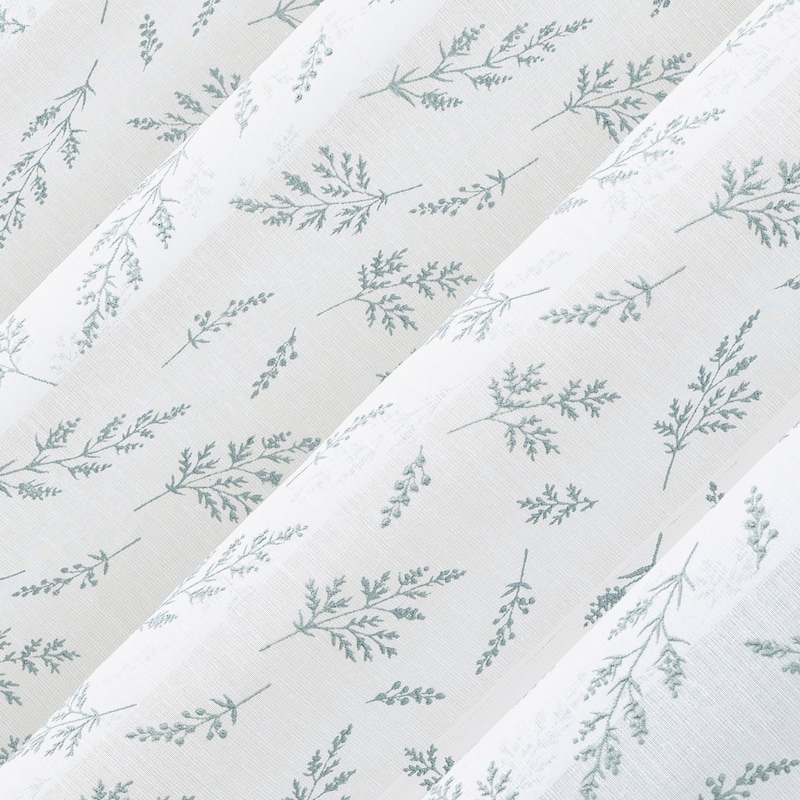 No. 918 Briarwood Delicate Leaf Textured Sheer Rod Pocket 1-Piece Curtain Panel, Single Panel