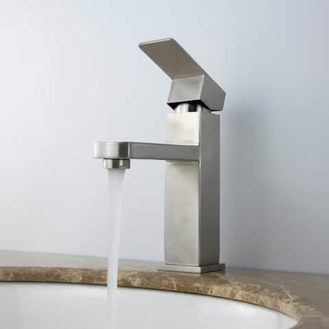 Luxurious Single Handle Lavatory Faucet in Satin Finish
