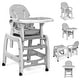preview thumbnail 8 of 19, 5 in 1 Baby High Chair, Convertible Toddler Table Chair Set, Rocking Chair, Multi-Function Seat w/ Wheels, Adjustable Seat Back Grey