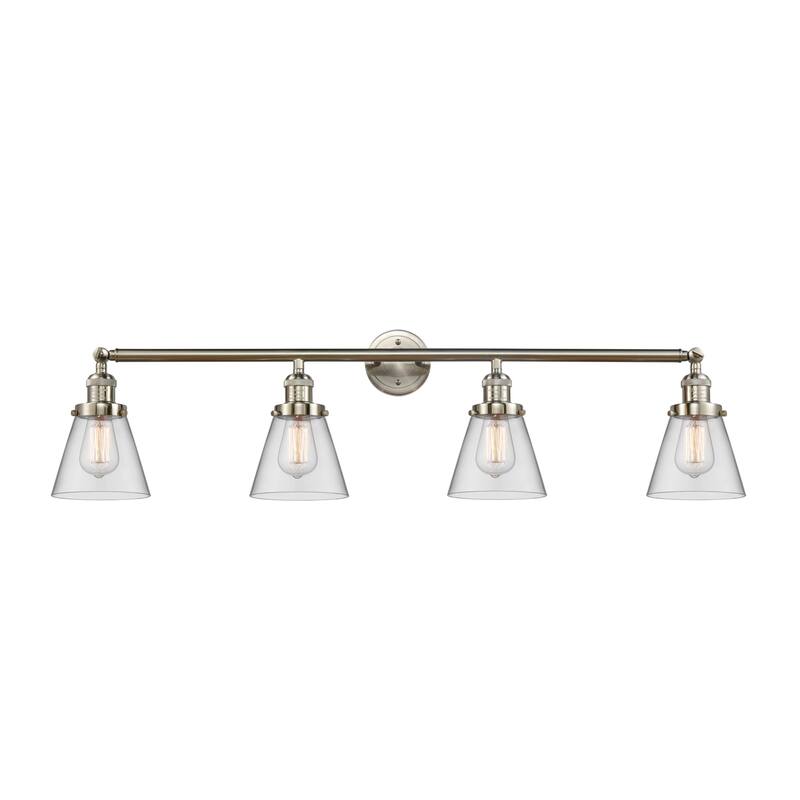 Innovations Lighting 4 Light 42" Wide Bathroom Vanity Light - Satin Brushed Nickel / Clear