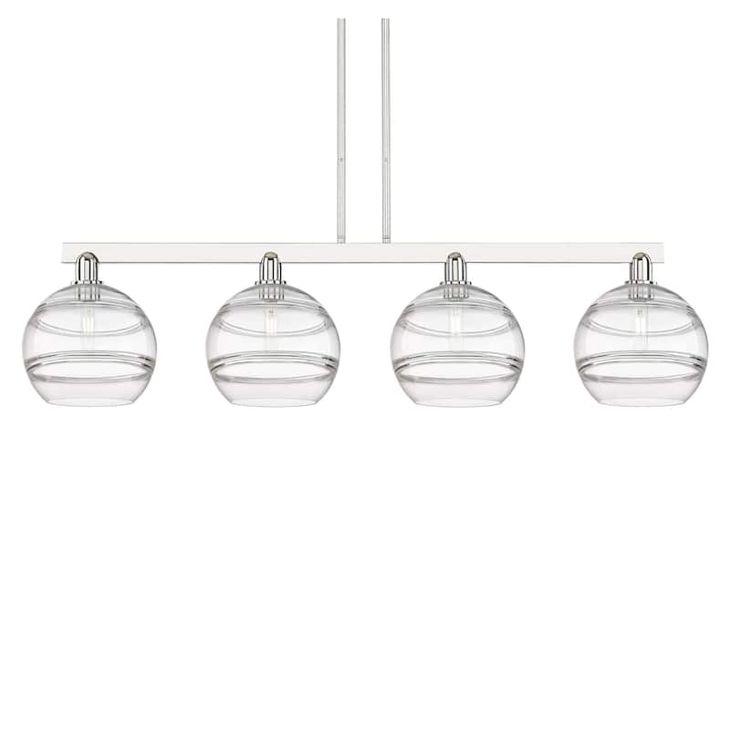 Innovations Lighting 716-4I-13-53 Rochester Linear Rochester 4 Light - Polished Nickel / Clear