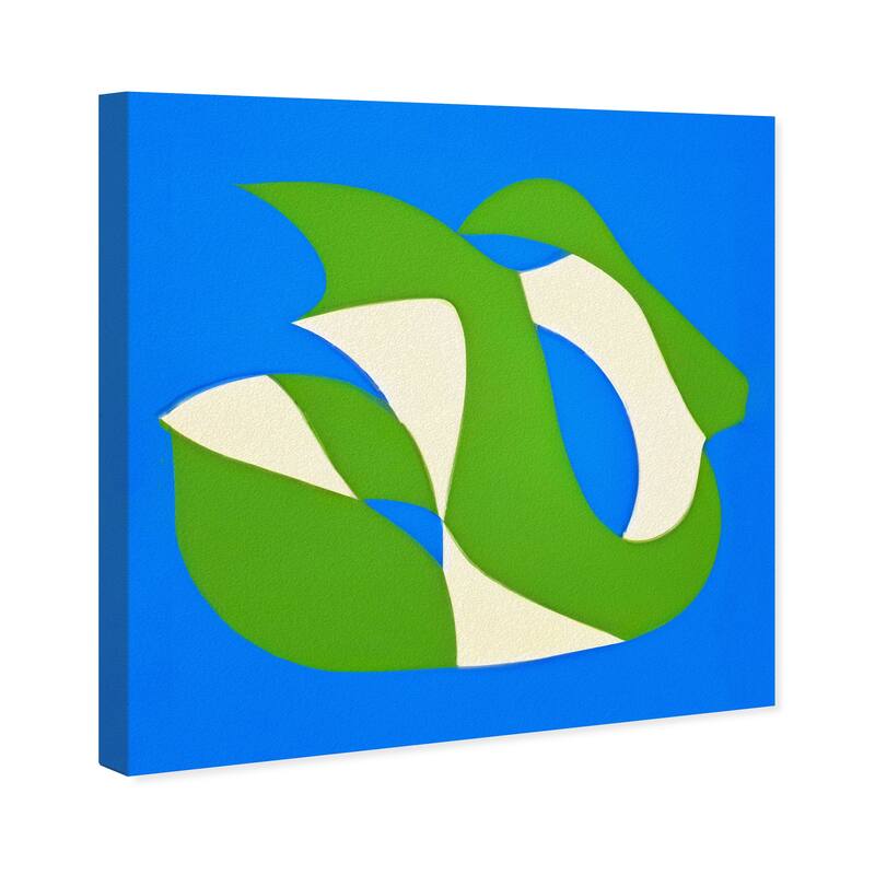 Wynwood Studio Canvas Abstract Shaped in Grass I Blue and Sapphire Blue Modern & Contemporary Wall Art Canvas Print
