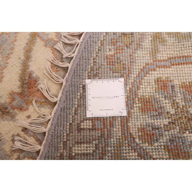 ECARPETGALLERY Hand-knotted Royal Oushak Light Denim Blue Wool Rug - 8'0 x 8'0