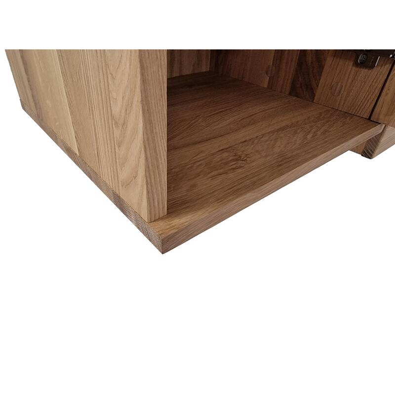 Palace Imports Premium 100% Solid European Oak Hardwood Modular Dining Room Cabinet with Shaker Doors - 48" Wide, 71.5" Tall