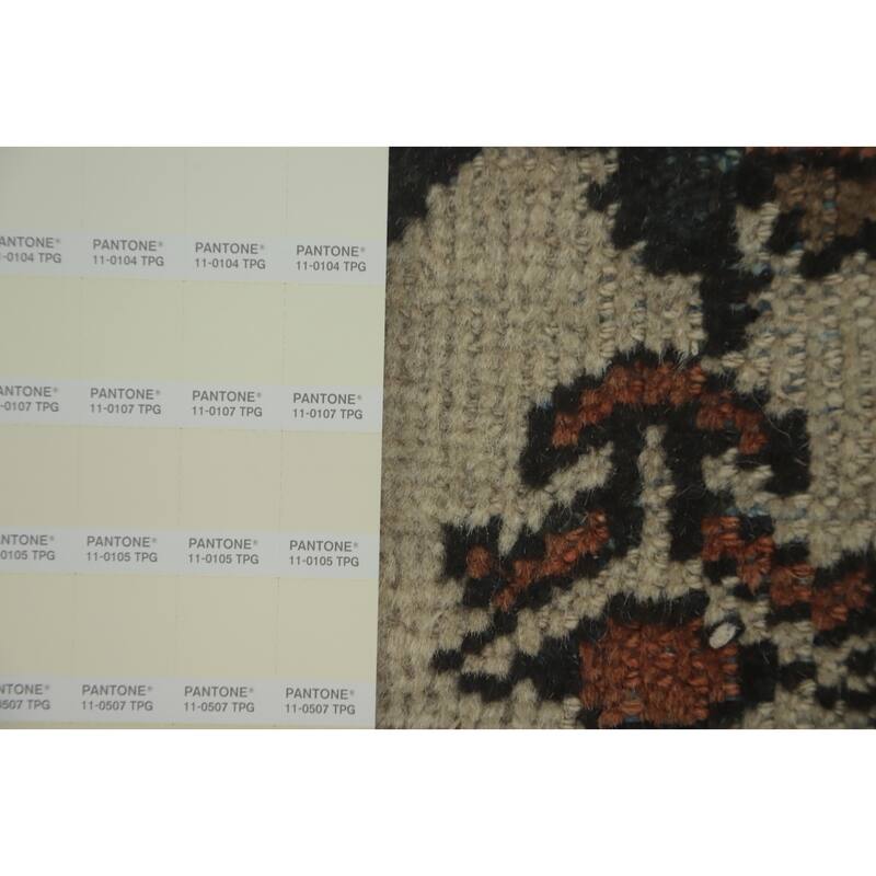Hand Knotted Oriental 100% Wool Carpet Traditional Floral Beige & Ivories Mahal Area Rug - 12' 3'' X 8' 6''