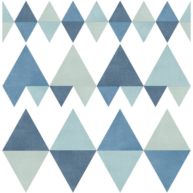 A-Street Prints Trilogy Blue Geometric Wallpaper