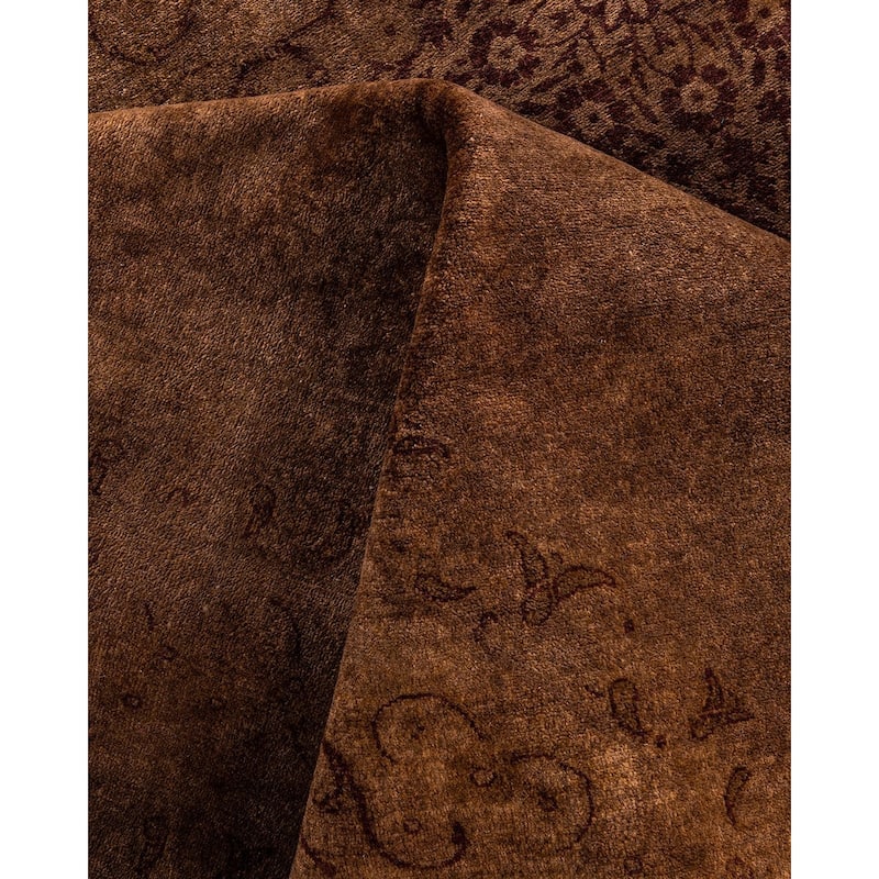 Fine Vibrance One-of-a-Kind Hand-Knotted Area Rug - Brown, 8' 3" x 10' 4" - 8' 3" x 10' 4"