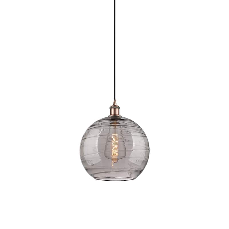 Innovations Lighting 516-1P-14-12 Athens Pendant Athens Deco Swirl 12" - Antique Copper