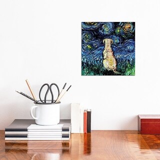 iCanvas "Yellow Labrador Night" by Aja Trier Canvas Print