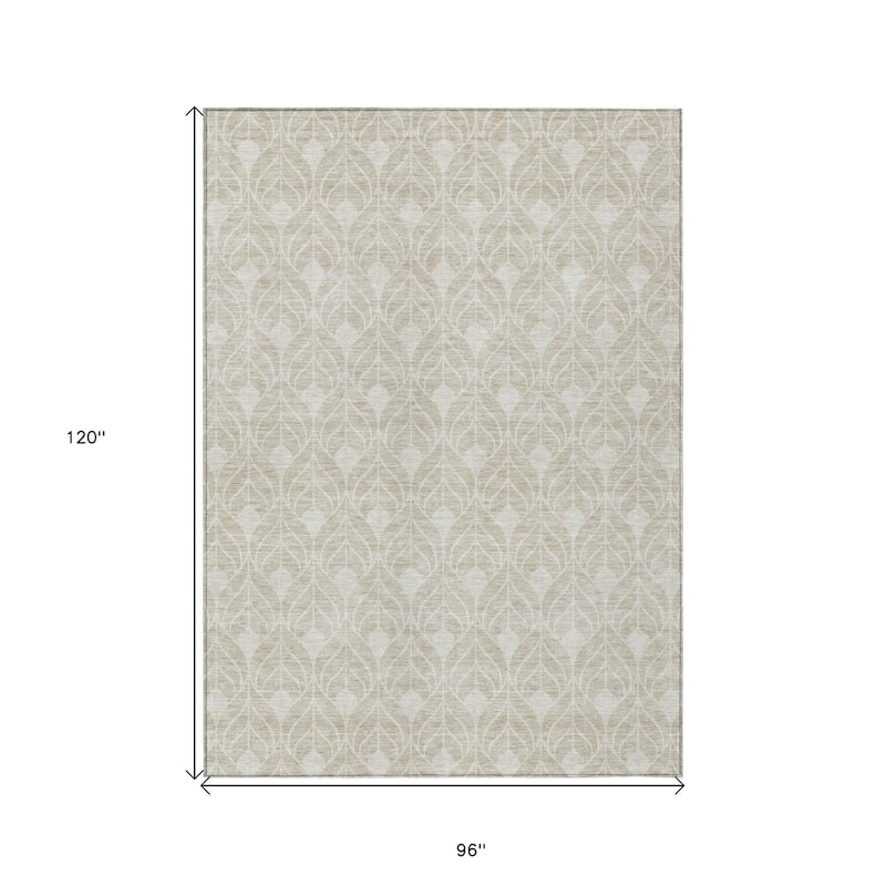 HomeRoots Geometric Transitional Rectangle Outdoor Rug