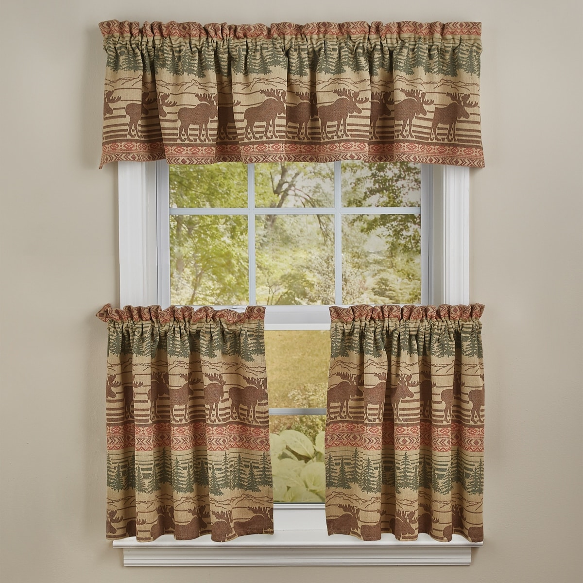 Park Designs Moose Jacquard Valance 72'' x 14