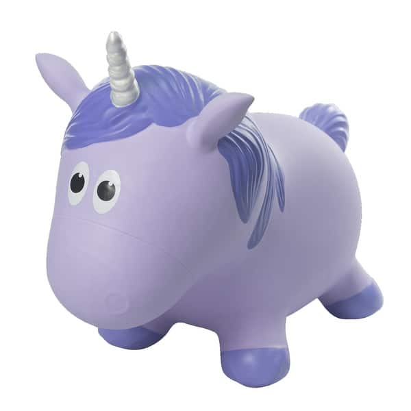 slide 2 of 5, Toddler Boys and Girls Fantasy Hopper Bounce Toy, Purple Unicorn