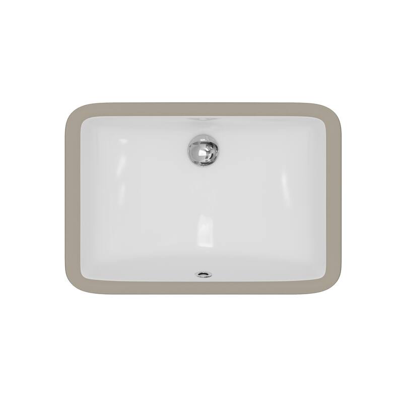 Karran 21-1/4" Undermount Vitreous China Bathroom Sink In White