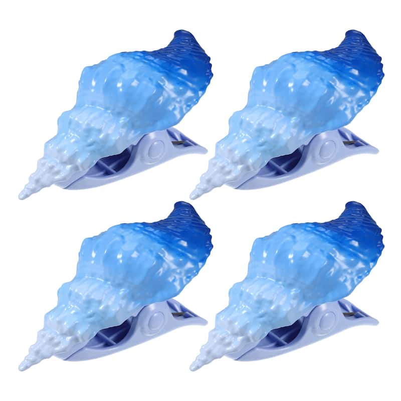 Conch ABS Metal Clothespins for Clothes Pictures 4.65"x2.56"x2.28" 4 Pcs