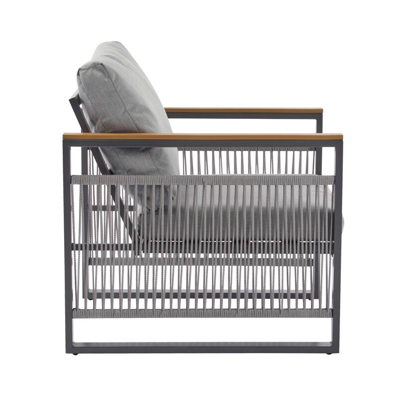 Christopher Knight Home - Lila 4-Piece Outdoor Metal Patio Chat Set