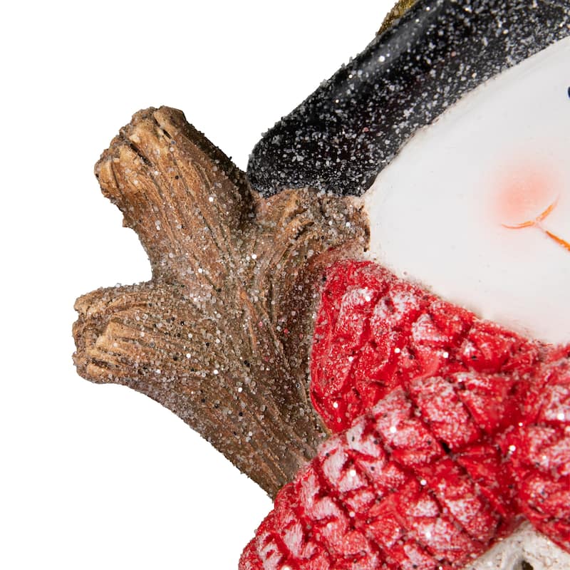 Lighted Snowman and Boy Christmas Decoration - 18" - Clear LED Lights
