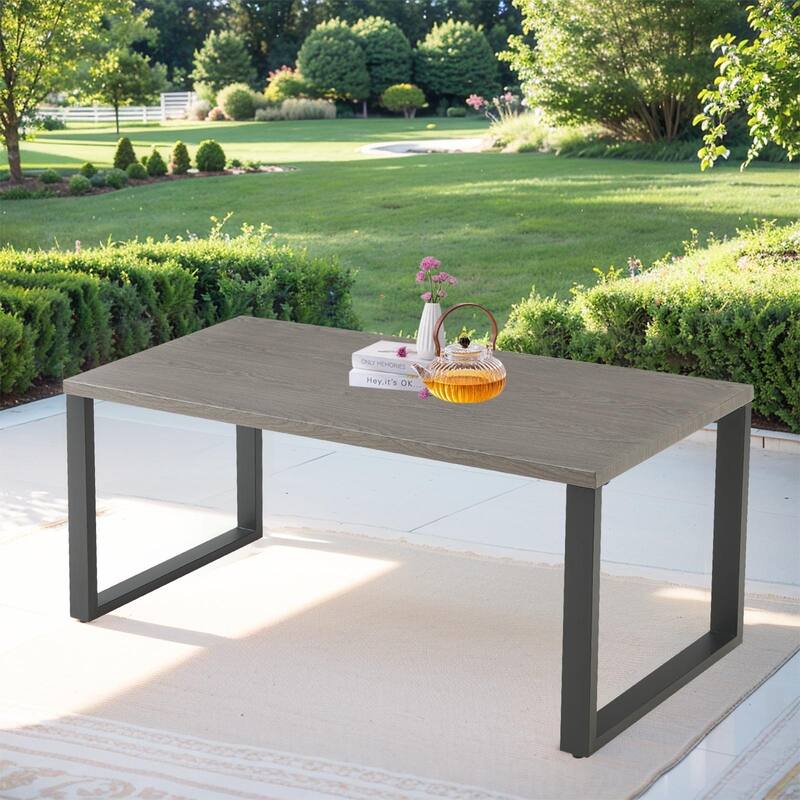 Outdoor Patio Coffee Table Furniture Table - Grey