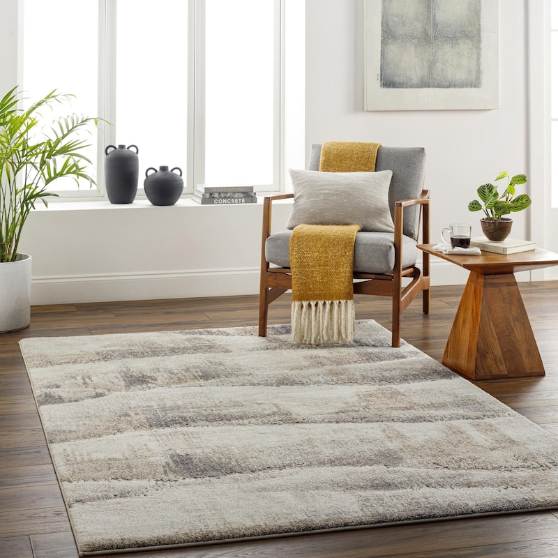 Livabliss Industrial Tuscany Abstract Area Rug - 8'10" x 12'2" - Beige/Multi
