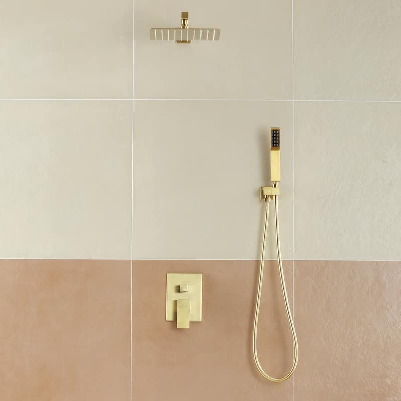 2-Function 10/12-In Wall Mounted Shower System with Handheld Shower