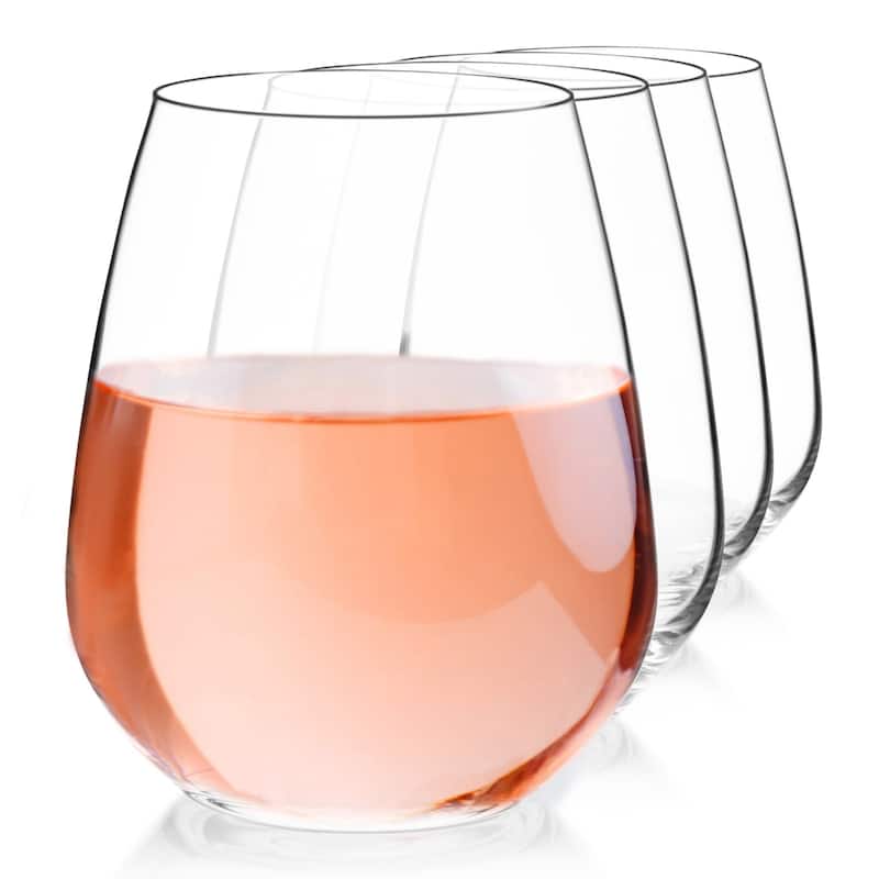 Luigi Bormioli Set of 4 Crescendo Stemless Wine Glasses - 23 oz. - 23 oz. - Set of 4