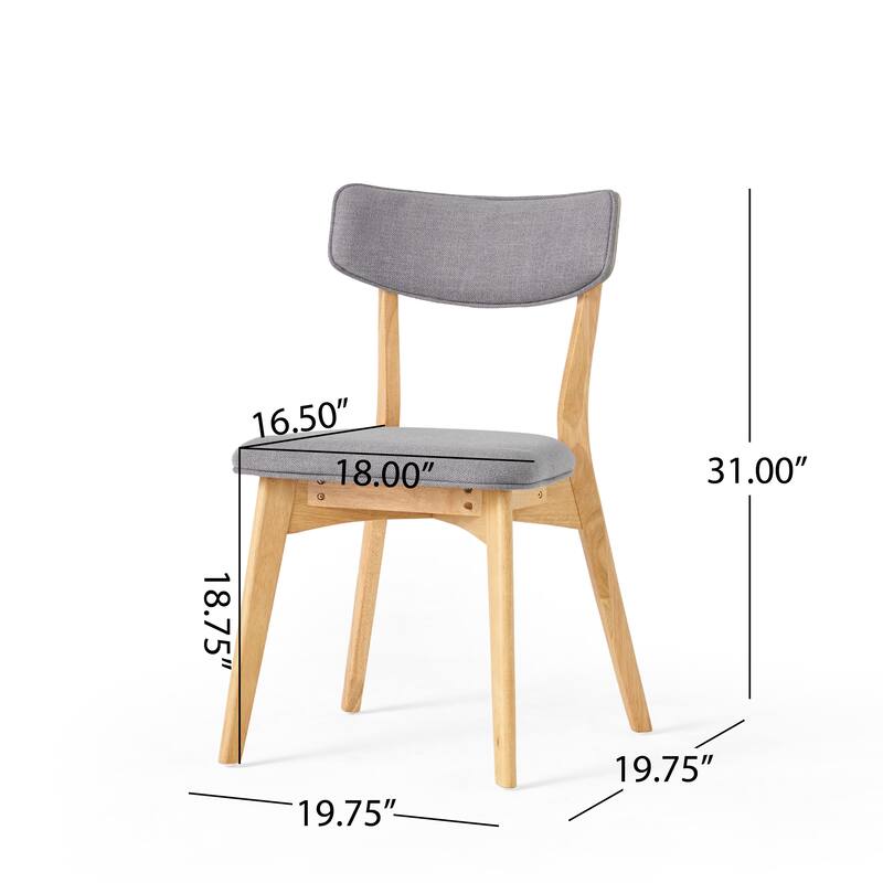 Chazz Mid Century Upholstered Dining Chairs (Set of 2) by Christopher Knight Home