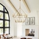 preview thumbnail 3 of 7, KAWOTI 40" 20-light Modern Adjustable Wagon Wheel Chandelier, 2-Tier