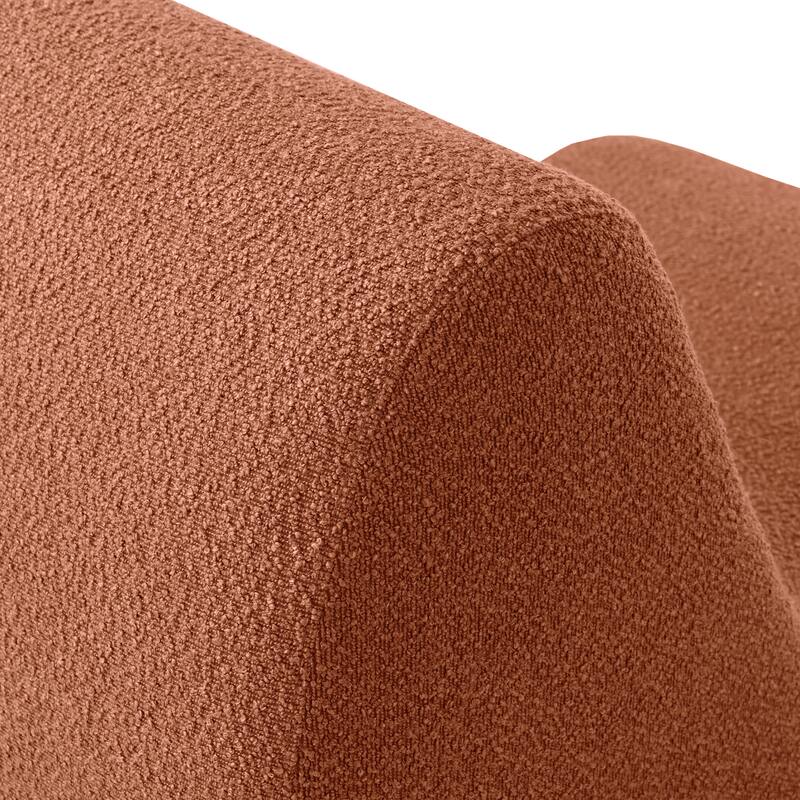 Polyester Accent Chair with Ottoman, Ergonomic Curved Design, High-Resilience Foam, and Minimalist Style