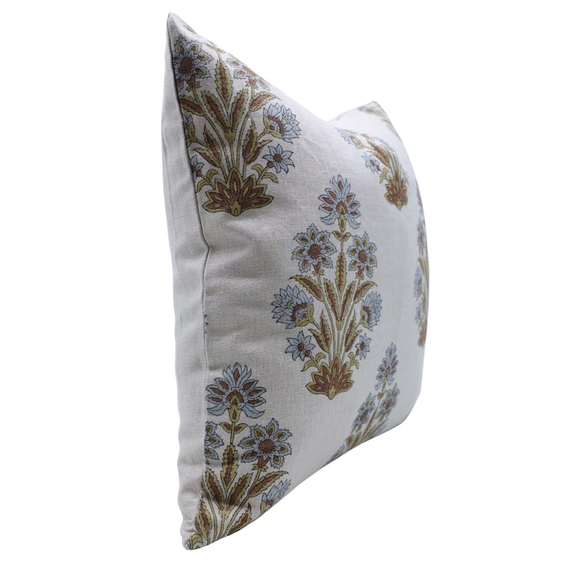 Fabdivine Linen Handmade Block print pillow Cover