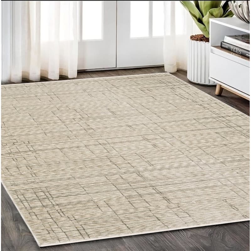 HomeRootsGeometric Industrial Runner Area Rug - 92.52' X '62.99' X '0.32